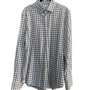 CAMICIA BAGUTTA A QUADRI BIANCA E AZZURRA