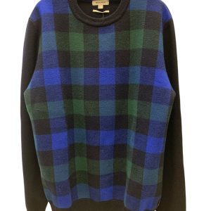 PULLOVER WOOLRICH A QUADRI BLU/VERDI