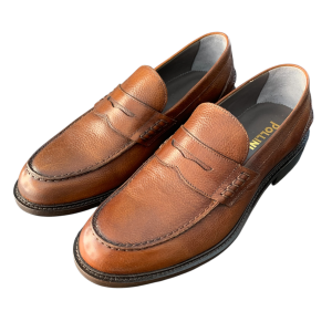 MOCASSINI POLLINI PELLE MARRONE
